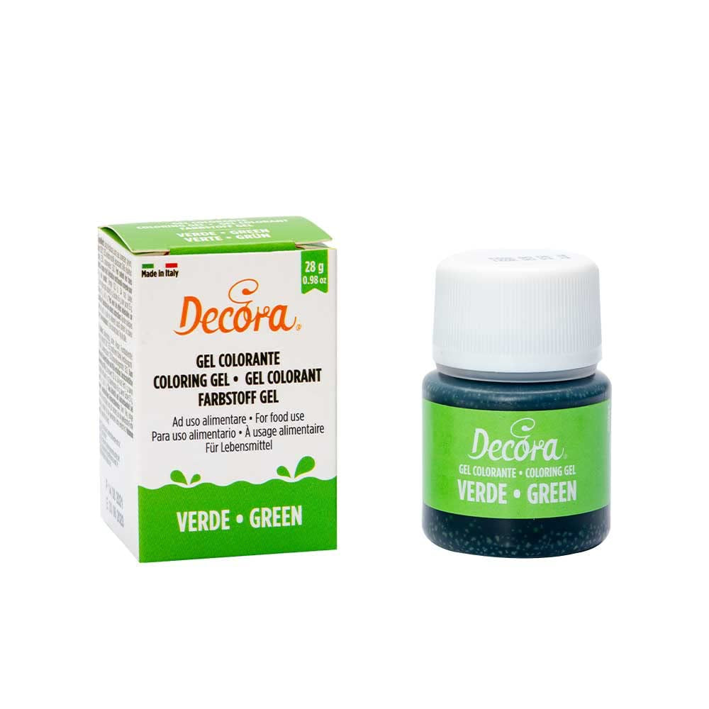 , 9600819 Gel madfarve, gel madfarve ideel til belægninger og dekorationer, skaber intense og lyse farver, lavet i Italien, 28 gram, bladgrøn farve.