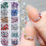 2000 stk Bunte Strasssteine ​​Nagel Glitzersteine ​​Nail Charms Nailart Edelsteine ​​Nagel Steine ​​Gllitzer Steine ​​Nagel Charms Nägel Tilbehør Kristalle Diamant Nageldesign Strass Nail Art Rhinestones Nail Gems