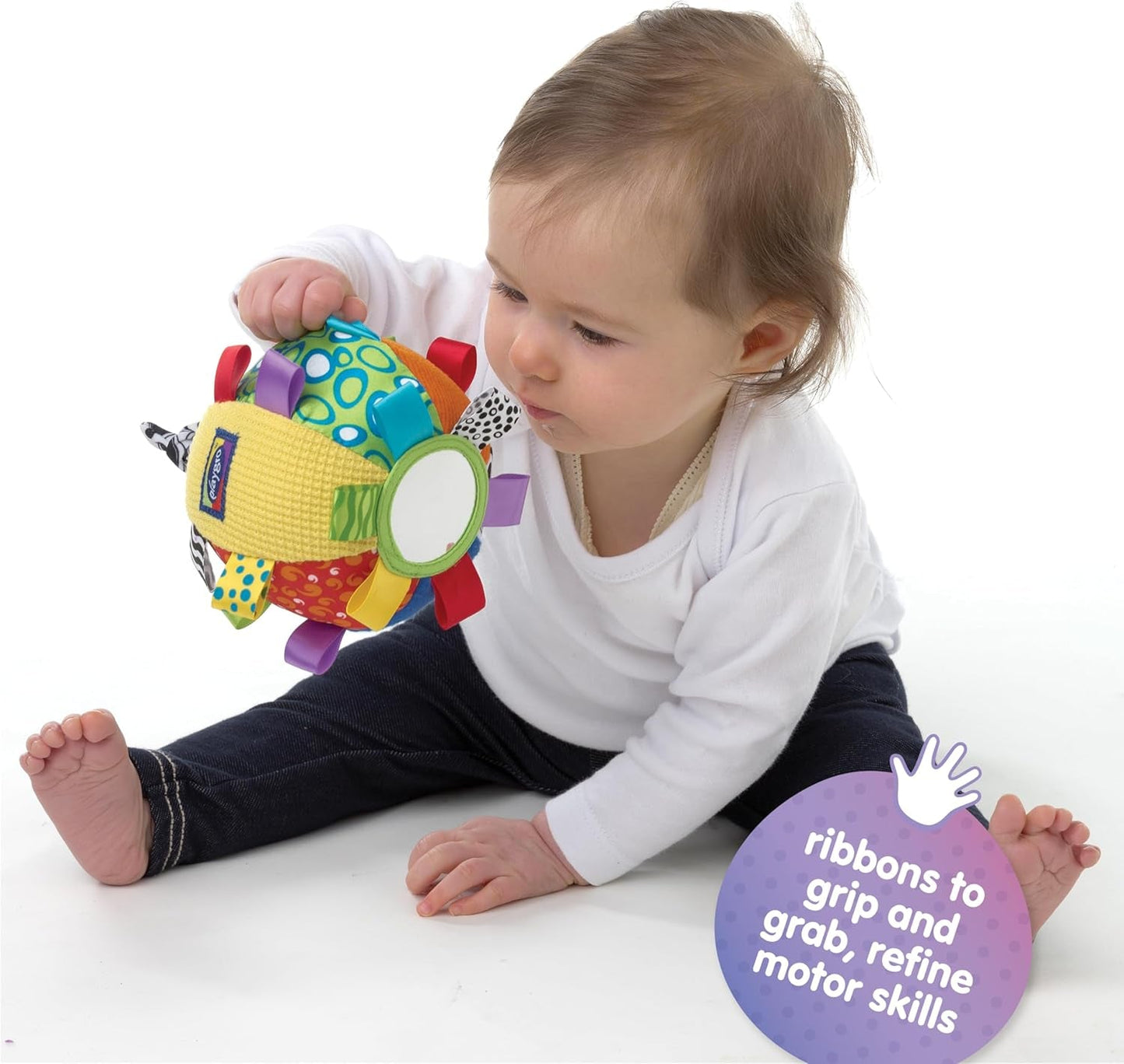 Playgro Loopy Loops krammebold - Baby krammebold - Babylegetøj - Babylegetøj - Legetøj - Legetøj - Farverigt babylegetøj Naty Shop