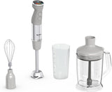 Tefal Quickchef+ 3-i-1 XL Stabmixer/Zerkleinerer/Schneebesen, 1000 W, Intuitiv Geschwindigkeitsregelung, Turbo-Taste, Powelix-Messer-Technologie, Edelstahl, Grau, HB67MB30 Kitchen Naty Shop