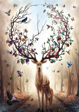 Ravensburger Puslespil 12000459 - The Magic Deer - 1000 brikker puslespil til voksne og børn fra 14 år, puslespil med hjortemotiv Puslespil Naty Shop Fantasy