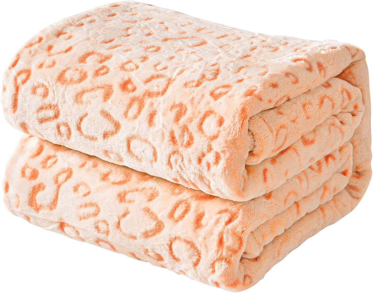 FY FIBER HUS Flannel Fleece Throw 3D Gepard Print Microfiber Tæppe 228 X 274 cm Lilla dyner & dyner Naty Shop Orange Leopard Print 60"X80"