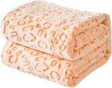 FY FIBER HUS Flannel Fleece Throw 3D Gepard Print Microfiber Tæppe 228 X 274 cm Lilla dyner & dyner Naty Shop Orange Leopard Print 60"X80"