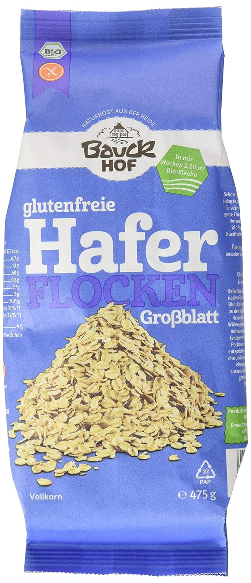 Økologiske hof havreflager, 475 g