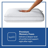 Sealy Essentials Memory Foam Pillow Standard White 2 Piece Naty Shop Standard Puder