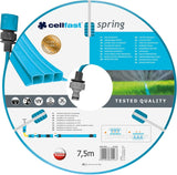 Cellfast SPRING kunstvandingsslange, trekanals kunstvandingsslange med fulde konnektorer, lavet af højkvalitetstråd, UV-bestandig, 15m, 1/2 tomme, 19-022, flerfarvet, 38x38x8cm