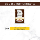Gourmet A la Carte våd kattefoder med kylling, spinat og pastaperler, pakke med 26 (26 x 85 g)