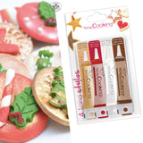 Scrapcooking - 4 stykke tuscher: guld, chokolade, hvid og rød - dekorative spiselige kuglepenne til skrivning og tegning på desserter, kager og kiks