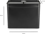 Salter BW12614EU7 Kuro Opbevaringsboks Sæt - 4 køkkenbeholdere Brød/te/kaffe/sukker Firkantede organiseringsæsker Let at rengøre Hold mad frisk Sort madopbevaringsbokse Naty Shop