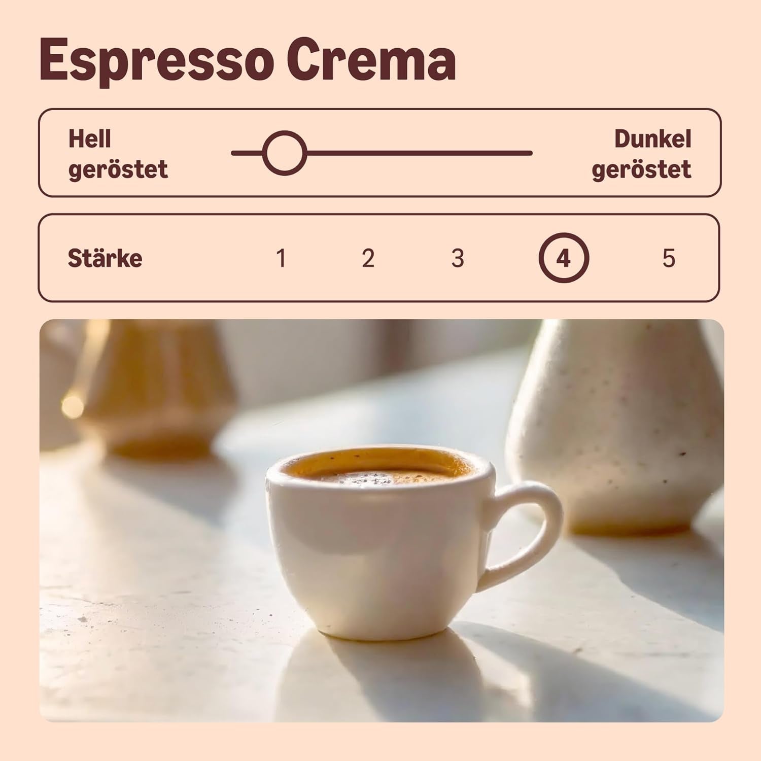 af Amazon Espresso Crema Röstkaffee Ganze Bohnen, 1 kg (2 pakker á 500 g), Rainforest Alliance-Zertifizierung