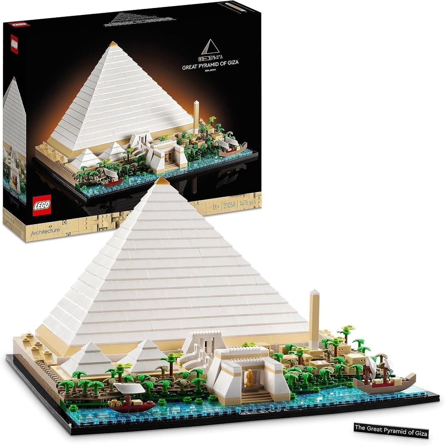 LEGO 21058 Arkitektur Cheops Pyramidebyggesæt til håndværk som kreativ hobby, gaveidé til voksne, mænd, kvinder, mor, far, kreativ aktivitet, berømt vartegnssamling Byggesæt Besuche den LEGO-Store Single