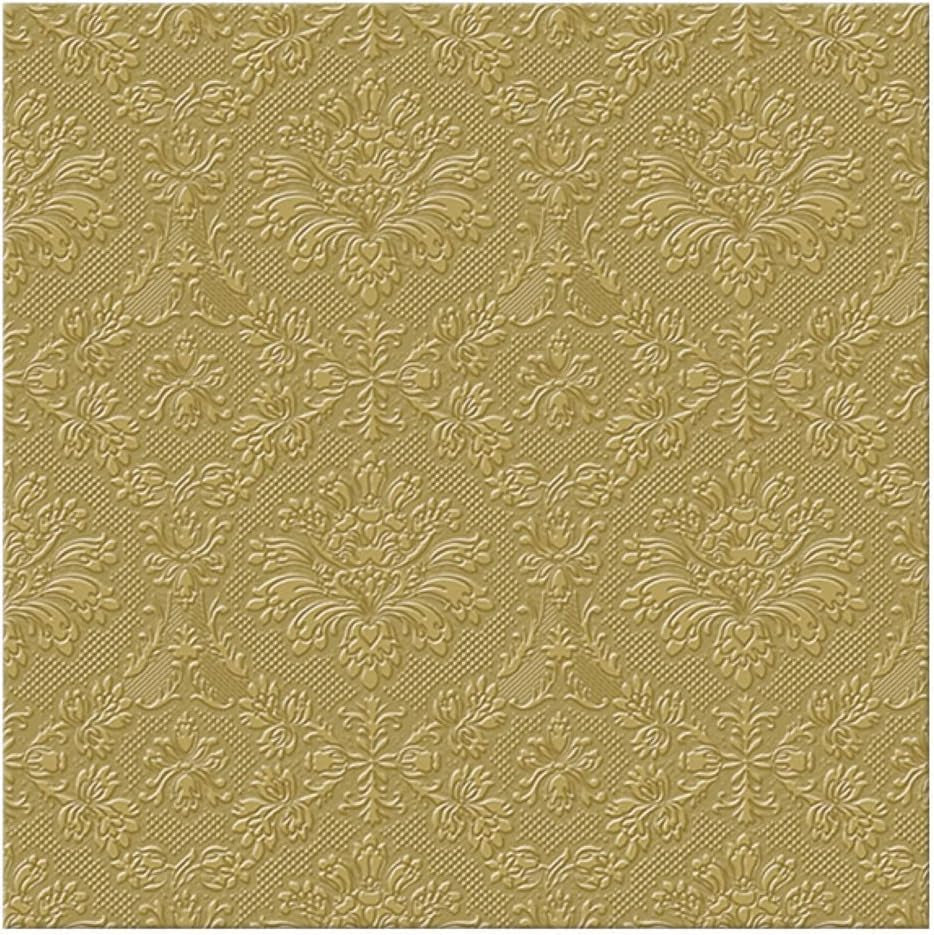 PAW - 3-lags servietter (33 X 33 cm) I 20 stykker I Perfekt til fødselsdage, fester, bryllupper, nadver og helligdage I Farvede papirservietter - særlige lejligheder, ornamenter I Inspiration Classic (guld)