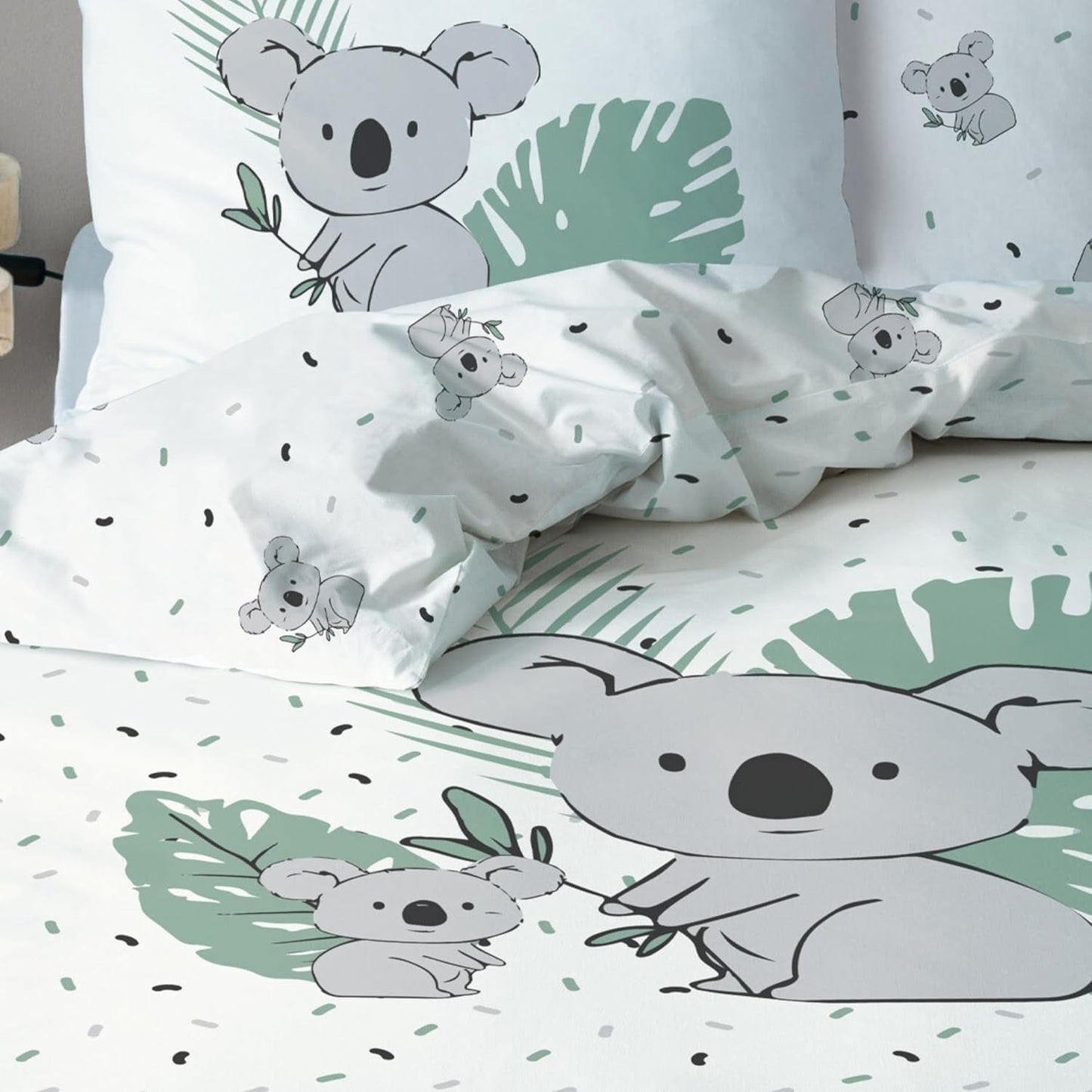 Børnesengetøj, Koalabjørn, unisex, 100% bomuld Sengetøj - børne Naty Shop
