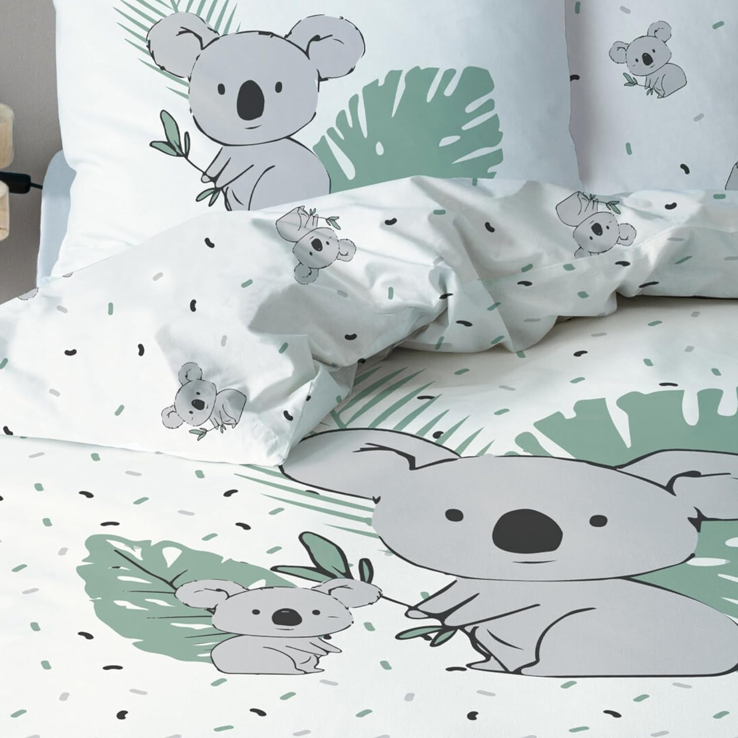 Børnesengetøj, Koalabjørn, unisex, 100% bomuld Sengetøj - børne Naty Shop