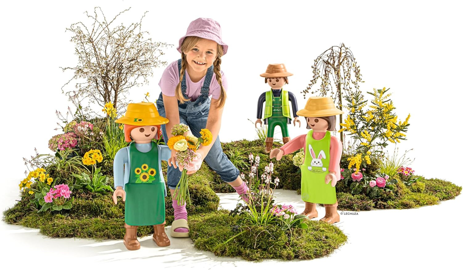 LECHUZA Gardener 2021 - Solsikke (62,5 cm), Grøn/Lyseblå