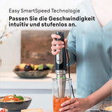 Braun Multiquick 7 MQ 7035X Stabmixer - Pürierstab Mit Abnehmbarem Edelstahl Mixfuß Mit Activeblade Technologie Zum Pürieren Der Härtesten Ingredient, Inkl. 3-Teiliges Zubehör Sæt, 1000 Watt, Schwarz Kitchen Naty Shop