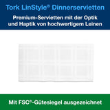 Tork Linstyle hvide bordservietter, 1/4 fold, 19,5 × 19,5 cm, 14 N50 servietter, 509410