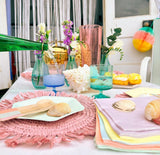 Talende borde Søde pastelservietter | Højkvalitets genanvendelige bløde engangsservietter til børn Fødselsdagsfest Baby shower Polterabend Picnic Decoupage service