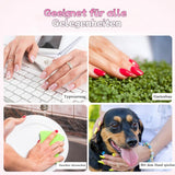 30 stk franske falske negle - lim på kunstige negle - bløde gelnegle til kvinder - Akrylklæbende negle Firkantet manicure (fransk pink)