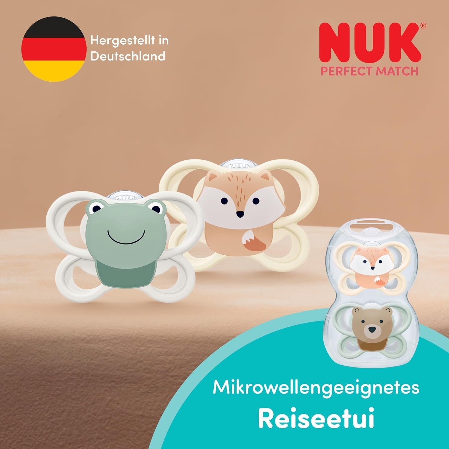 NUK Perfect Match luftsutter til babyer | 0-6 måneder | Ortodontiske sutter, der fremmer luftcirkulationen og forhindrer udslæt forårsaget af spyt | 95 % accept af babyer** | Disney Peter Plys | Pakke med 2