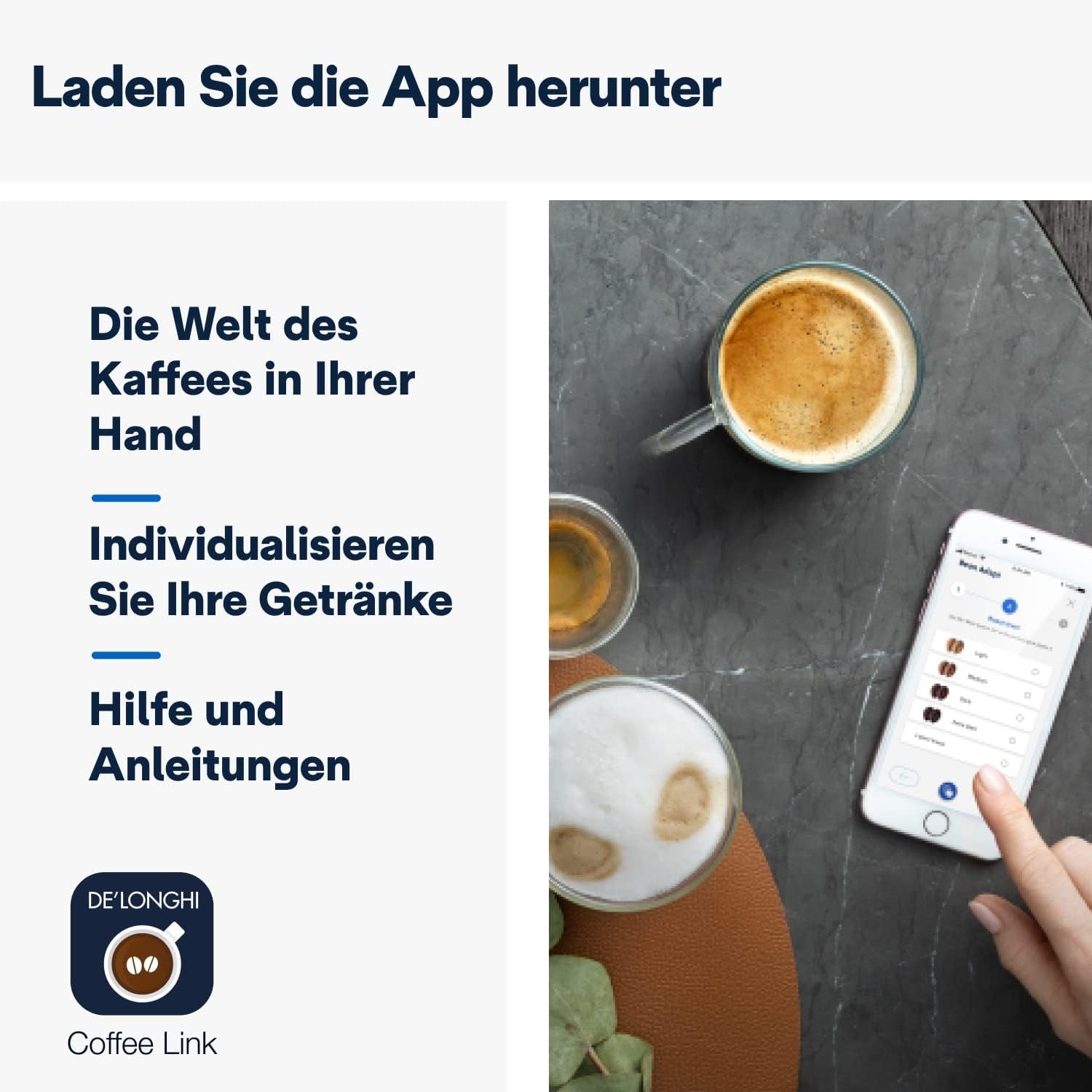 De'Longhi Dinamica Plus ECAM 370.70.B Fuldautomatisk espressomaskine med LatteCrema mælke-, cappuccino- og espressosystem, 3,5 tommer TFT farveberøringsskærm og appkontrol, kaffefunktion, sort