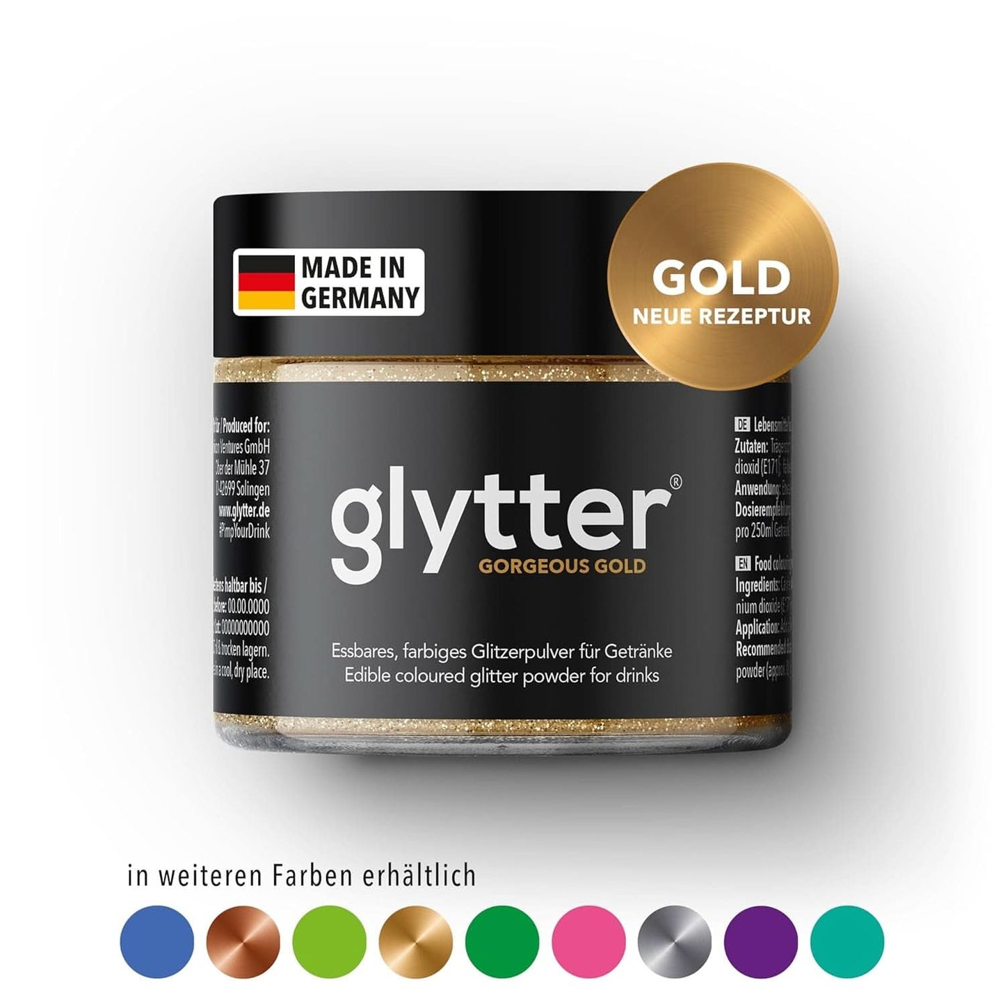 Glytter, Spiselig Glitter til drikkevarer og væsker, 10 gram Glitter Naty Shop