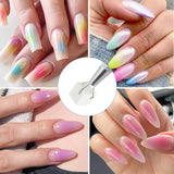 Eiito 100 Stück Weiche Nagelschwämme Für Ombre, Mit 2 Greifstift, Aura-Maniküre-Nailkunst-Werkzeuge (sølv + guld)