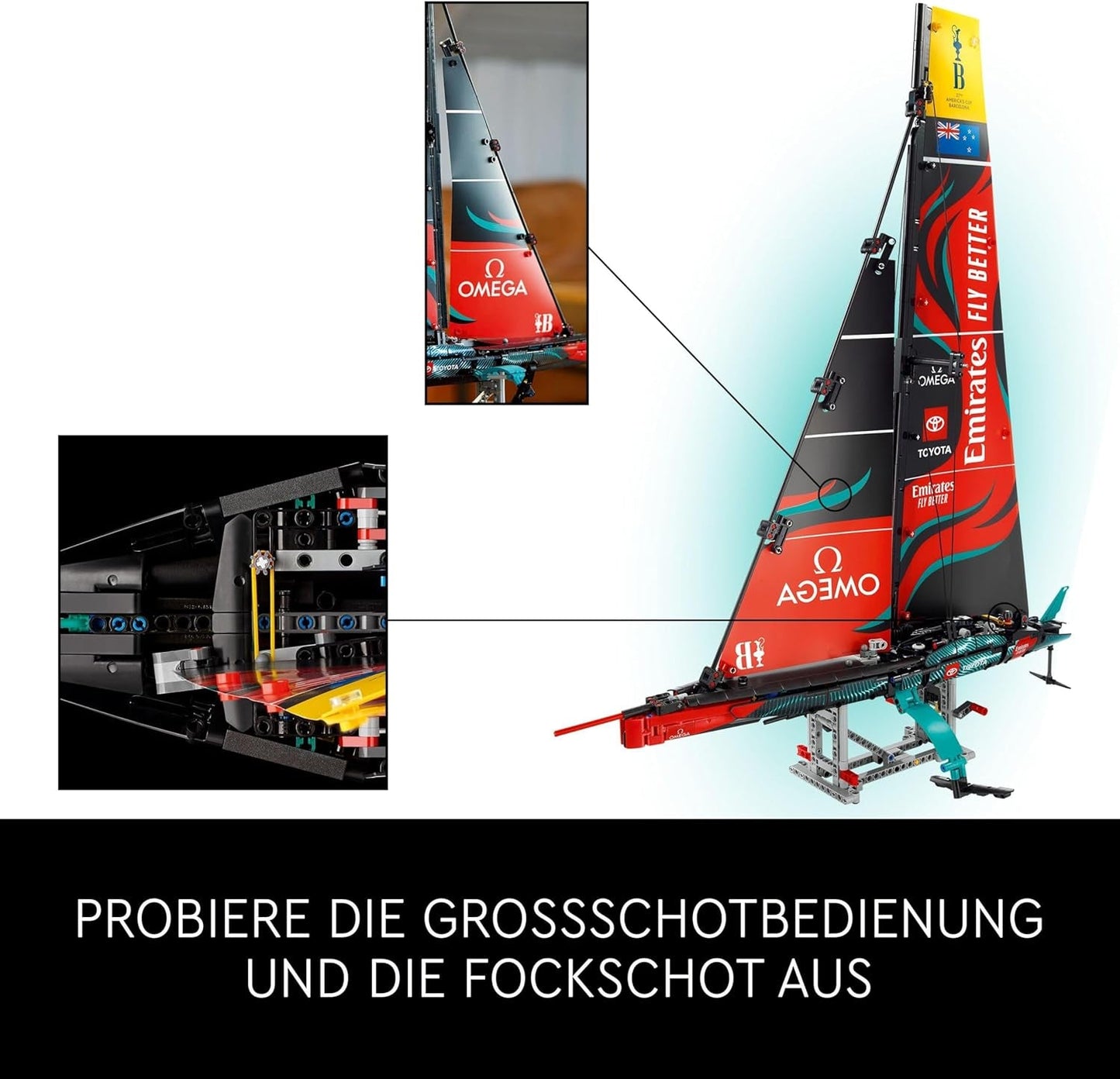 LEGO Technic Emirates Team New Zealand AC75 Racing Yacht Voksen Sejlbåd Byggesæt Gave til mænd og kvinder Kreativ og afslappende aktivitet 42174 Byggesæt Besuche den LEGO-Store