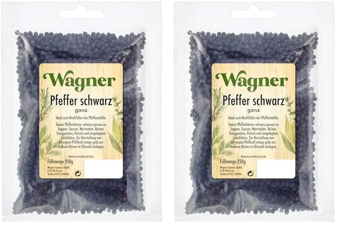 Hel sort peber, 1 pakke (1 X 250 G) Naty Shop krydderier 2 x 250 gram