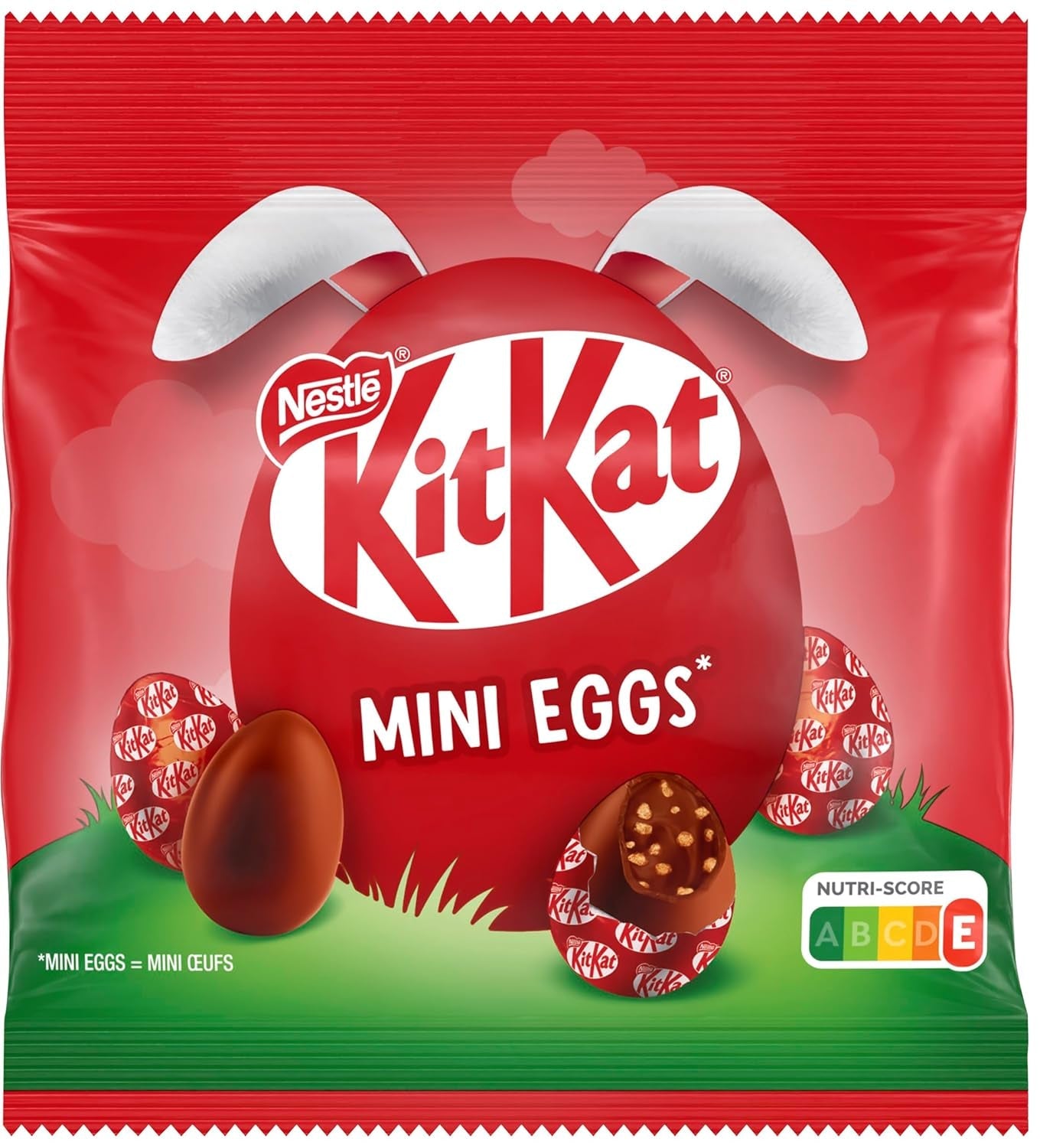 NESTLÉ Mini-æg, små mælkechokoladeæg med cremet fyld og sprøde stykker, 1 pakke (1 x 89g)