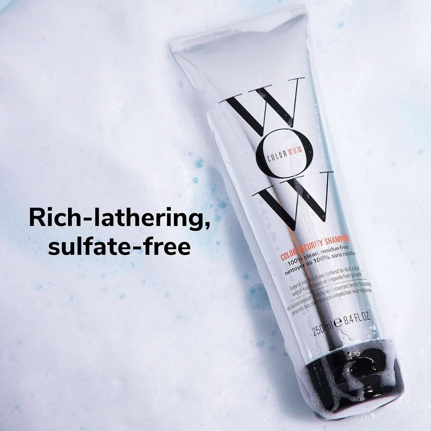 Wow Color Shampoo, silikonefri og sulfatfri farveplejeshampoo til farvet hår, 250 ml brusebad og bad Naty Shop