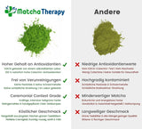 Matcha terapi 30+ | Økologisk Matcha tepulver | 60 g | Med et verificeret indhold på mindst 30 mg/g catechin EGCG | Understøtter immunsystemet og energiniveauet | Ceremoniel kvalitet | Grøn te fra Japan