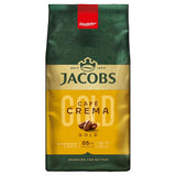 Jacobs Kaffeebohnen Café Crema Gold, vollmundig & fruchtig, geröstet i Bremen, Intensität 5/10, Kaffee ganze Bohnen, 1 kg