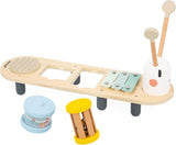Janod - Sweet Cocoon musiknumre - 5 musikalske aktiviteter for børn - Tidlig musikalsk uddannelse - FSC trælegetøj - Fra 12 måneder, J04058 Baby Toys Naty Shop