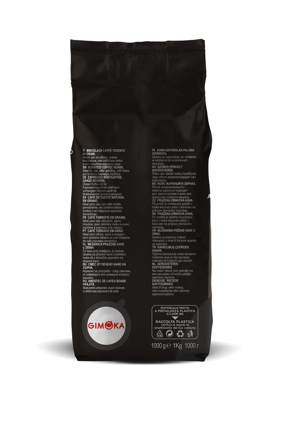 Gimoka – Kaffeebohnen – 1 kg – Klassisk blanding – Intensität 10 – fremstillet i Italien – 1 kg Packung