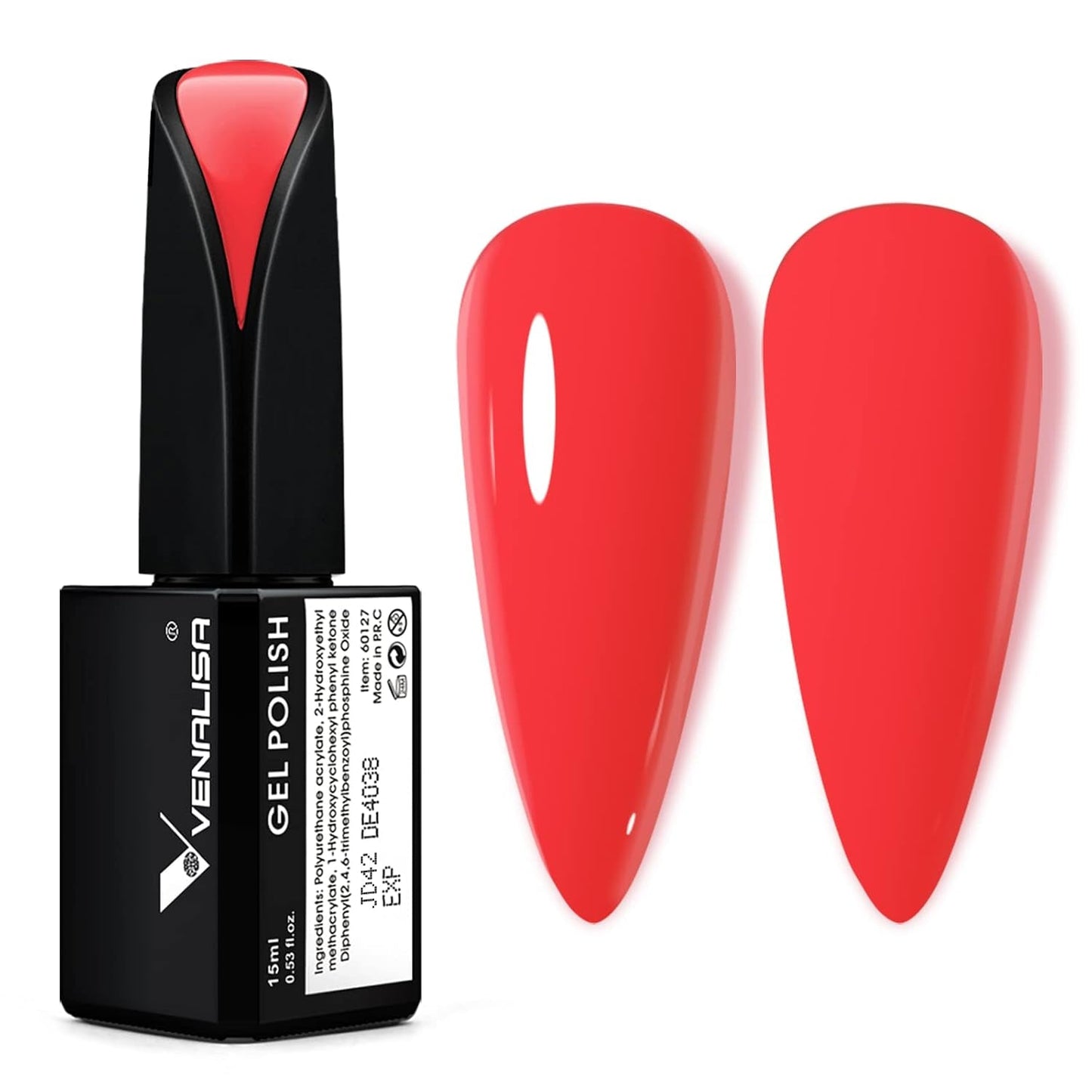 VENALISA Coral Orange UV Neglelak 15ml Gel Neglelak Til UV Neglelampe Transparent Coral Orange Gel Neglelak Modeller til DIY Negle Design