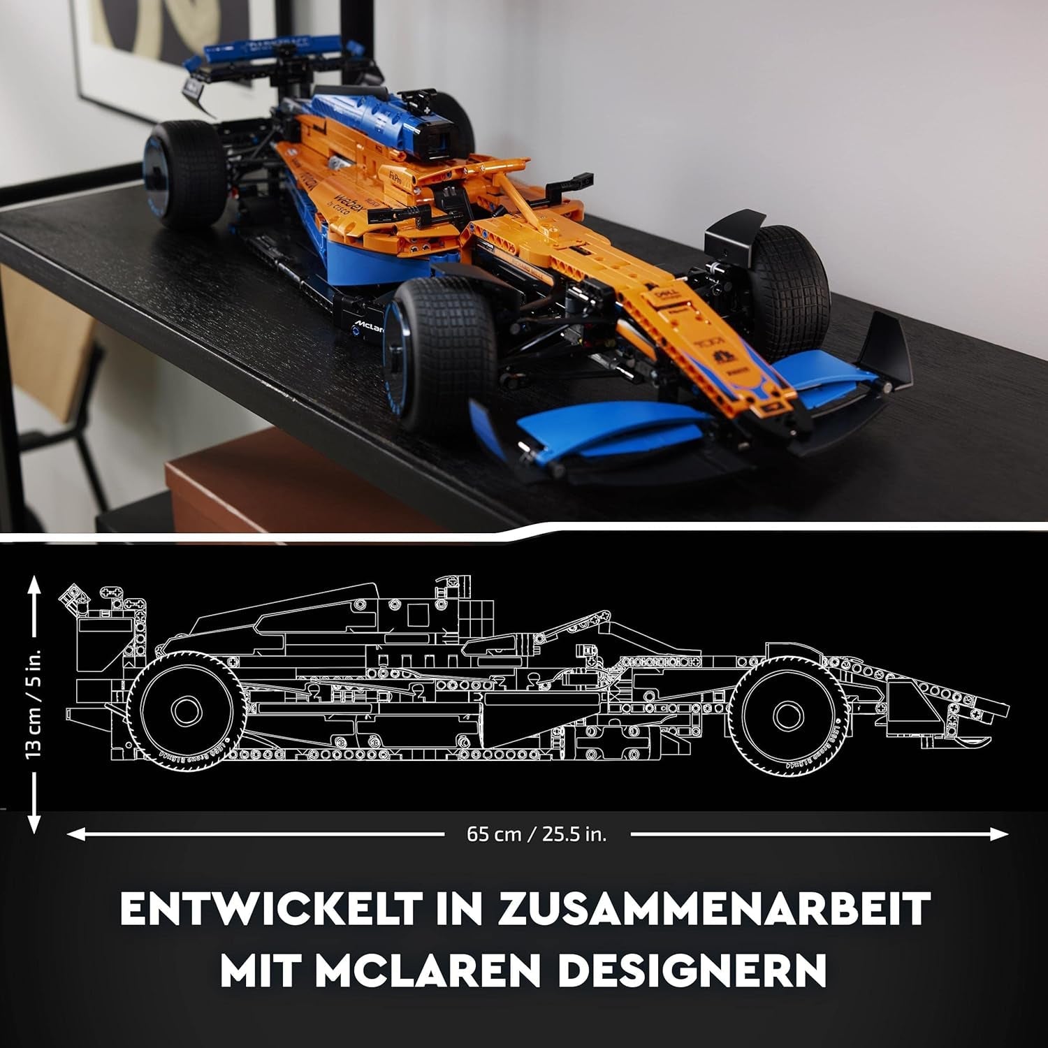 Lego Technic Mclaren Formel 1-racerbil - Voksen F1-model med V6-motor og styring - Gave til motorsportsfans og samlere - 42141 Byggesæt Besuche den LEGO-Store