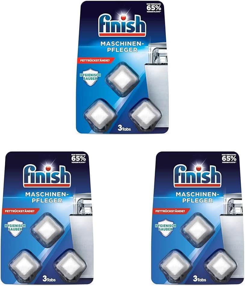 Finish Machine Cleaner Tabs - Opvaskemaskinens faner mod snavs og fedt inde i opvaskemaskinen 3 faner Naty Shop 3 sæt med 3 faner