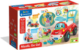 Clementoni - 17747 - Nicolò Go Go 3 i 1 - Kørebil, elektronisk læringshøjttaler, første trin, lys og lyde, spil til 1-årige - Made in Italy Bebe Toys Naty Shop
