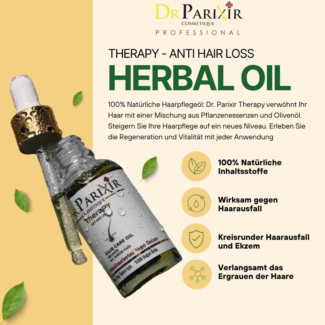 Dr Parixir Anti-Hair Loss Serum - Effektiv opløsning med olivenolie og rosmarin, 30ml | Reducerer hårtab og styrker hårrødderne Naty Shop Hair Care