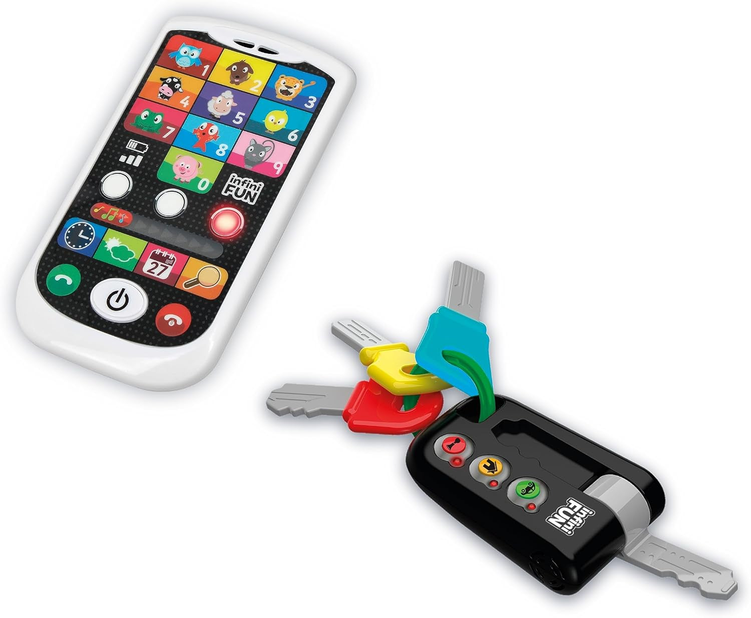 My Duo High-Tech Phone + Key - En meget realistisk telefon og nøgle. - Legetøj til flere læringsprojekter fra 12 måneder Bebe Naty Shop Toys