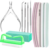 FANDAMEI Manicure Set, Buffer Für Nägel, Nagelfeile 100/180, Nagelfeilen Für Gelnägel, Nagelhautschieber, Buffer Für Gelnägel, Feilen Für Gelnägel, Nagelzange, Nagelfeilen Set, Maniküre & Pedicure Set