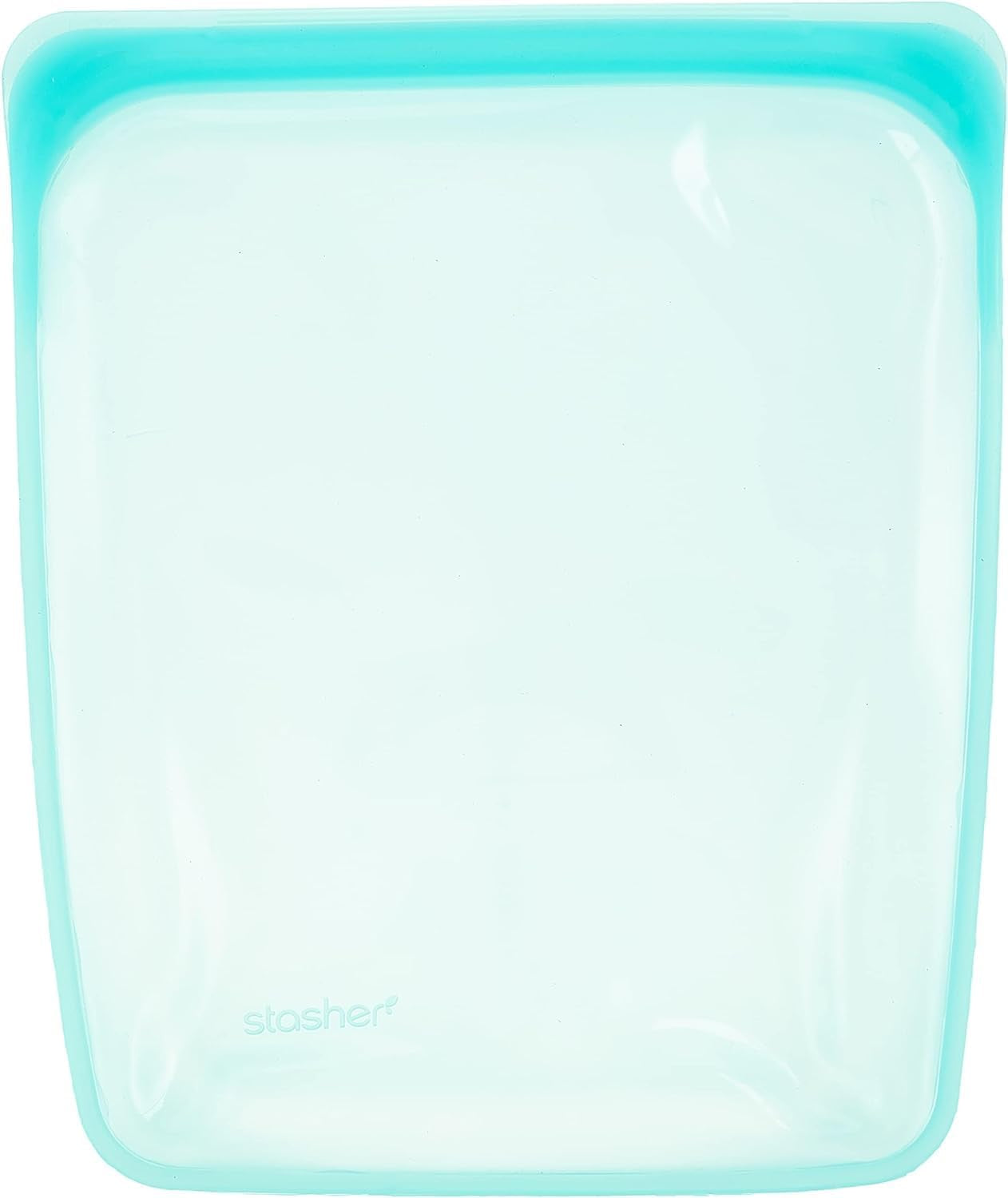 Stasher Bag Premium Silikone Genanvendelig Mad Taske Halv Gallon Blå Holdbar Ovn Opvaskemaskine Fryser Sikker Miljøvenlig Madpakke Mad Prep 1893ml Mad Opbevaringsbokse Naty Shop Aqua
