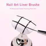 Sularpek Nail Art Liner Pinsel, 5 Stück Profi Detail Fine Nails Gel Negle Brush, Nagel Pinsel Dünn Für Beauty Frauen Nagelstudio (5 Größen, Rosa)