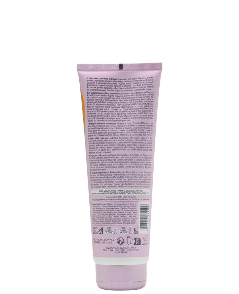 INEBRYA KROMASK farvet maske, nærende, honning, 250 ml Naty Shop hårmaske