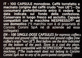 Caffè Corsini - Classico Italiano, Miscela Di Caffè In Nespresso-kompatible kapsler, Gusto Forte E Deciso - Confezione Da 100 kapsler