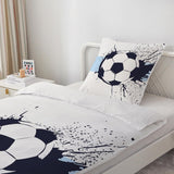 Sengetøj til drenge, fodbold, mikrofiber polyester Sengetøj - børn Naty Shop