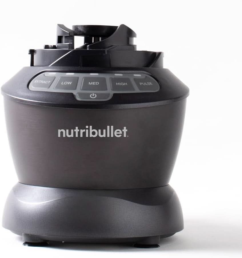 Nutribullet Full Size Blender, Elektrischer Mixer, Multifunktionaler Stabmixer, Professioneller Mixer, 1000 Watt Leistung, 1,6L Becher, Grau, NBF450DG Kitchen Naty Shop