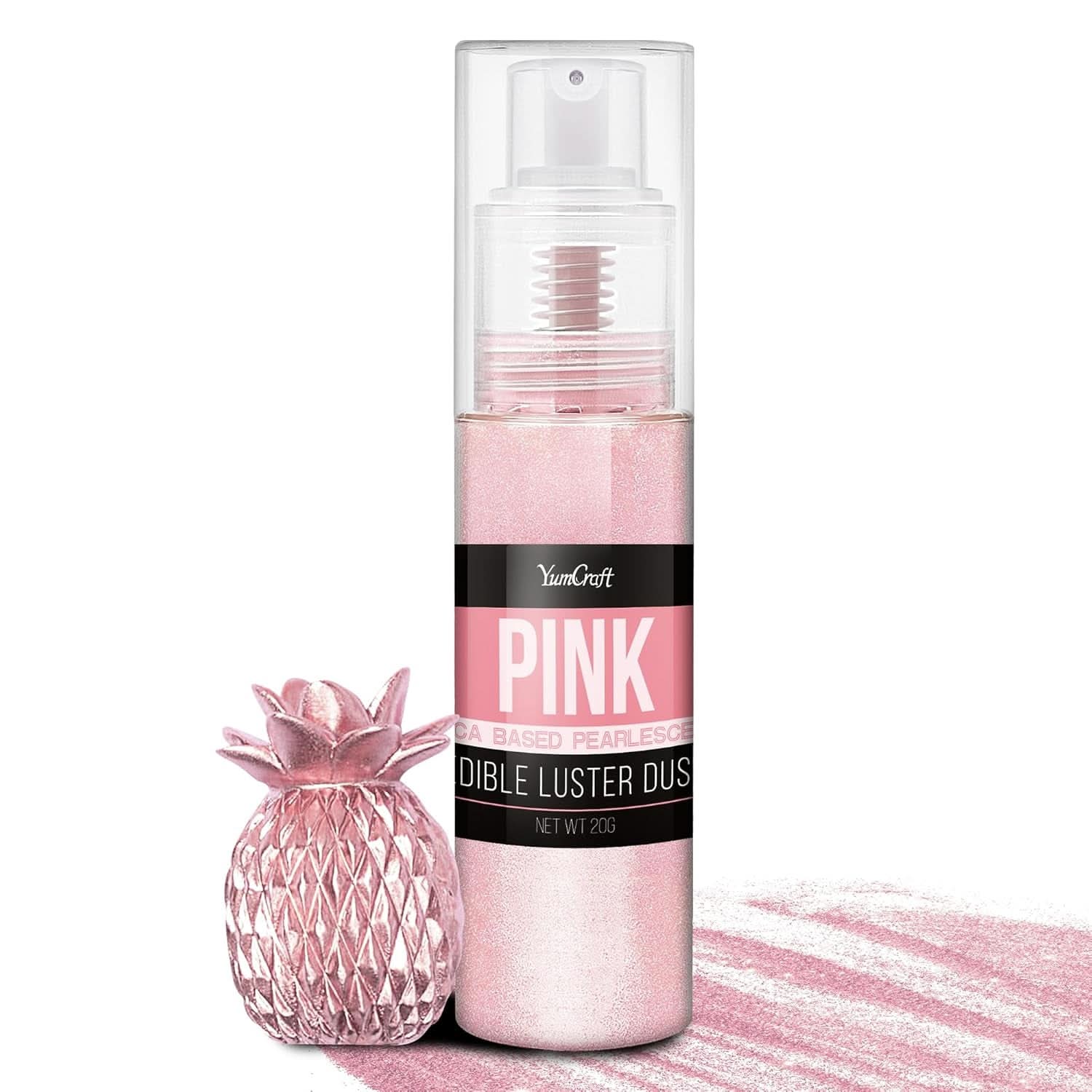 Spiselig glitterspray, 20 gram Naty Shop Pink