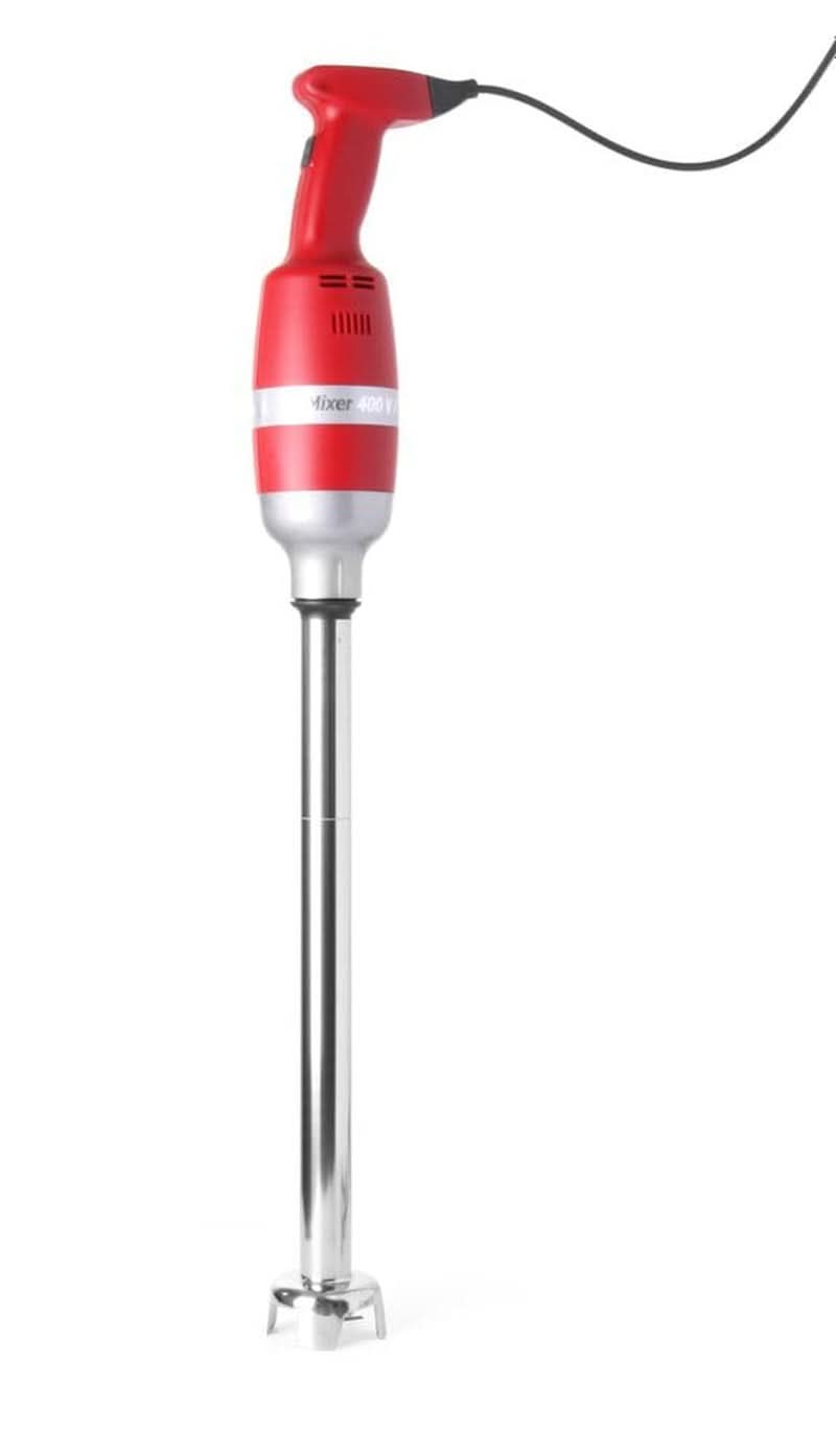 HENDI Stand Mixer Set, Mit Schneebesen Und Halterung Zur Wandmontage, Stablængde: 400Mm, 9 Geschwindigkeiten: 2000 Bis 9000 RPM, Bis Zu 80 Liter, Ø100X750Mm, 230V/400W, Edelstahl, Polyamid Kitchen Naty